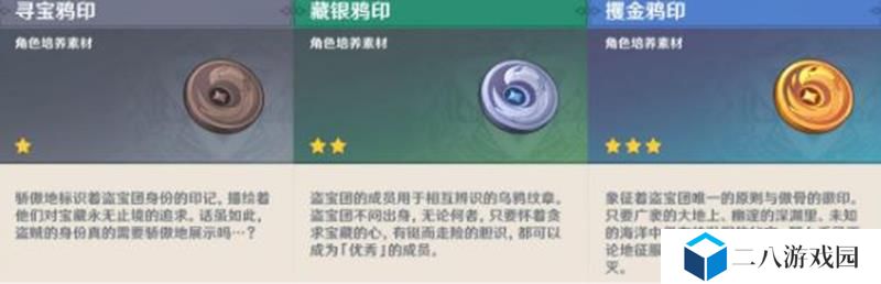 原神攫金鸦印是做什么用的 攫金鸦印材料用途一览