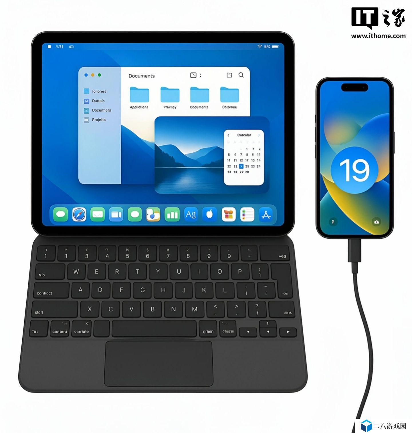 苹果 iPadOS 19 新功能曝光：iPad 连接妙控键盘时将显示类似 Mac 的菜单栏